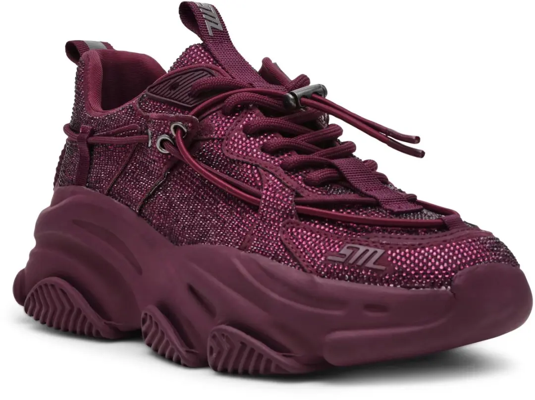 Steve Madden Vault 2R Damestrainers - 36 - Donker Glanzend Kers
