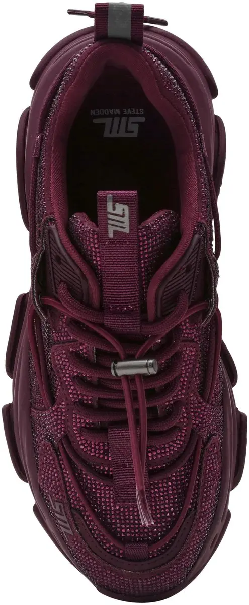 Steve Madden Vault 2R Damestrainers - 36 - Donker Glanzend Kers
