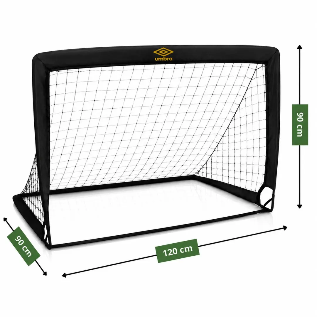 Umbro Pop-Up Voetbaldoel Set 2x - 120x90cm - Zwart