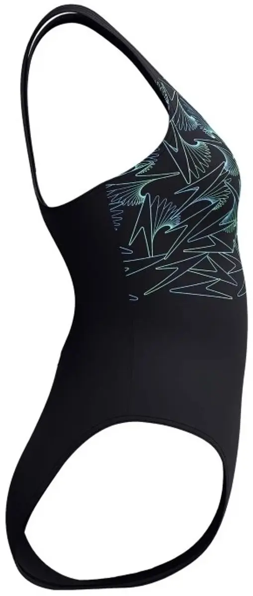 Speedo END+ Hyper Boom Placement Muscleback Badpak Dames - 42 - Zwart/Aqua