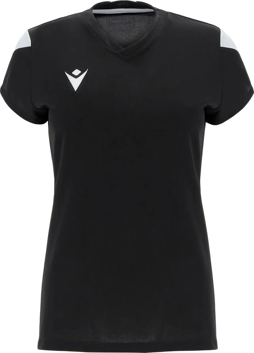Macron Oxygen Shirt Dames Korte Mouw - M - Zwart/Wit