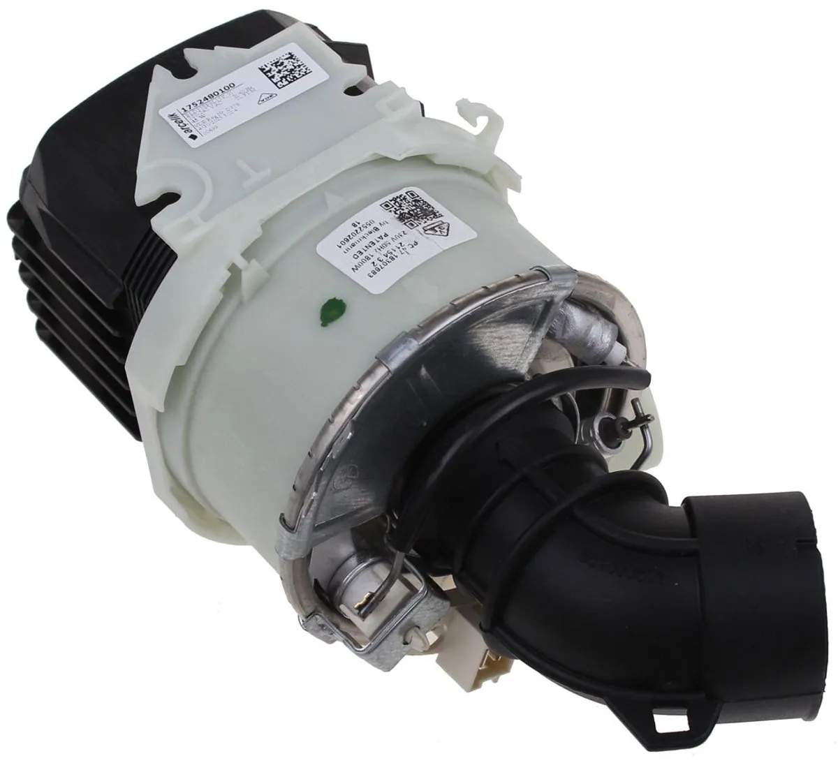 Beko Vaatwasser Motor + Hitttepomp 1752480100 - Wit/Zilver/Zwart