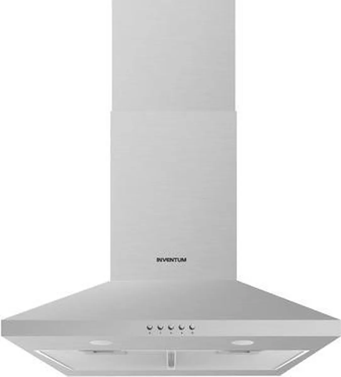 Inventum AKP6000RVS wandschouw afzuigkap 60 cm - Afzuigcapaciteit 435 m3/h - Geschikt voor grote keuken - 3 standen - Ledspots - Luchtafvoer en recirculatie - RVS