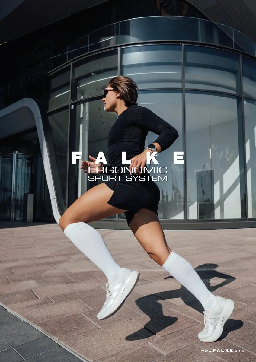 FALKE RU Compression Energy Hardloopsokken Dames - Wit - Maat 39-42
