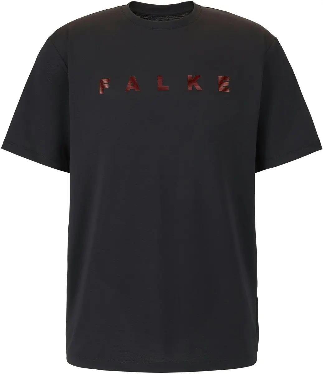 Falke Training Logo Shirt Korte Mouwen Heren - XL - Zwart