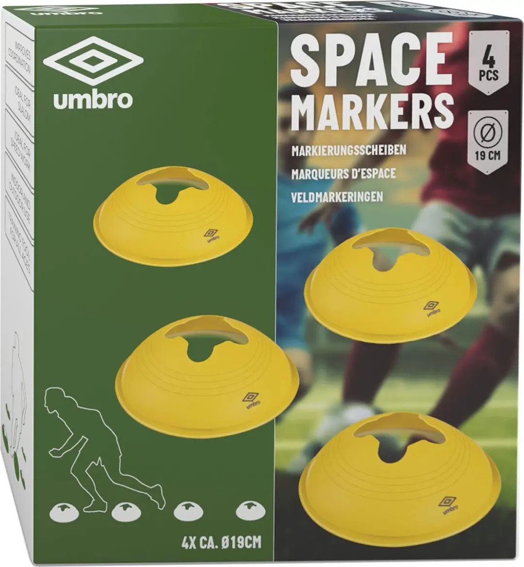 Umbro Markeerpionnen - 4 Stuks Meerkleurig
