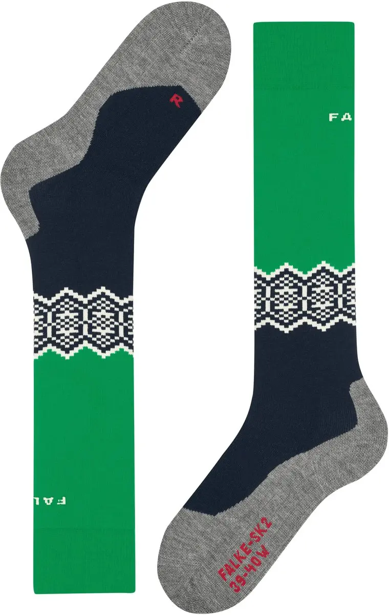 Falke SK2 Skisokken Heren - Dikke wol - Blauw - Maat 44/45