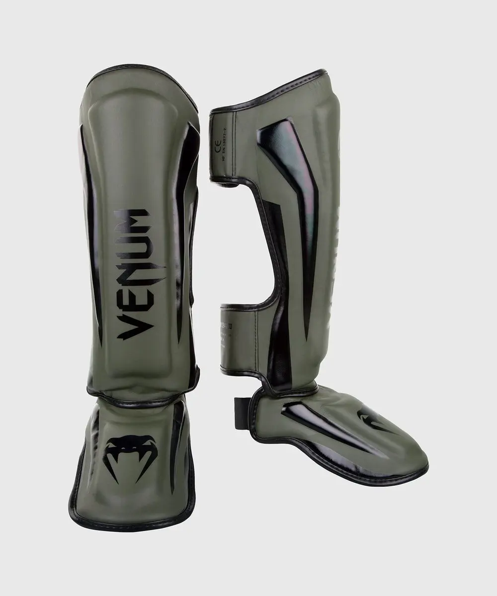 Venum Elite Standup Shinguards - Olijfgroen L