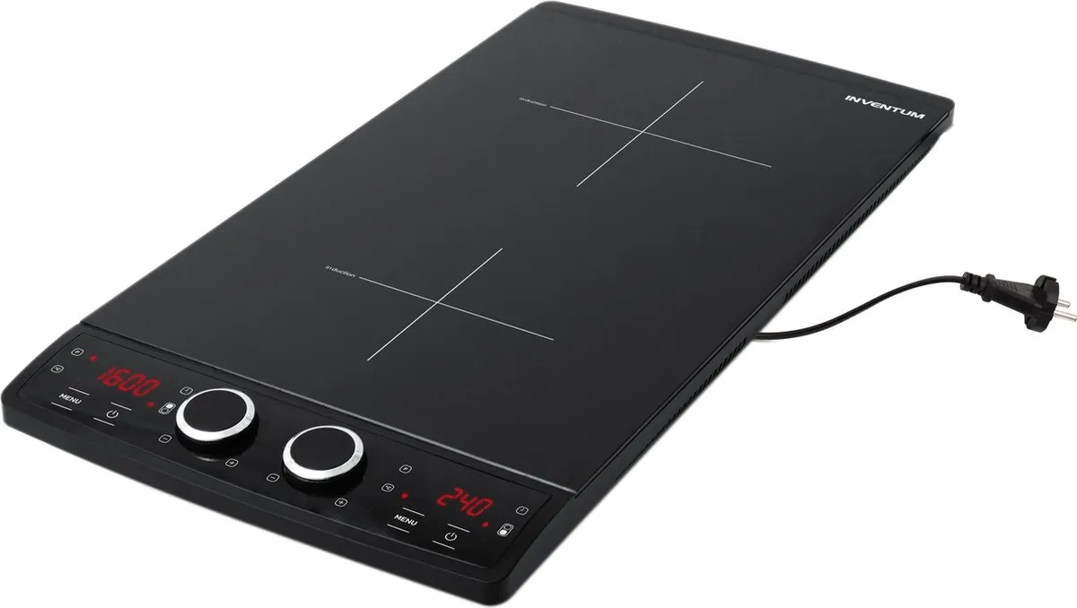 Inventum VKI3010ZWA Inductiekookplaat 2900W - 2 Zones - Zwart