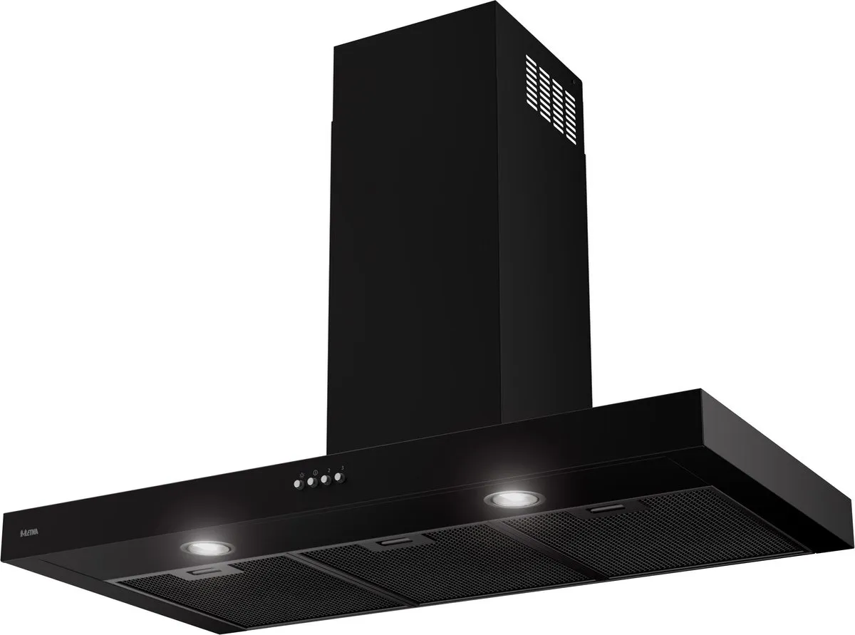 Etna AB290ZT Blokmodel Schouwkap 90cm - Zwart - 620 m³/u - afbeelding 6 van 6