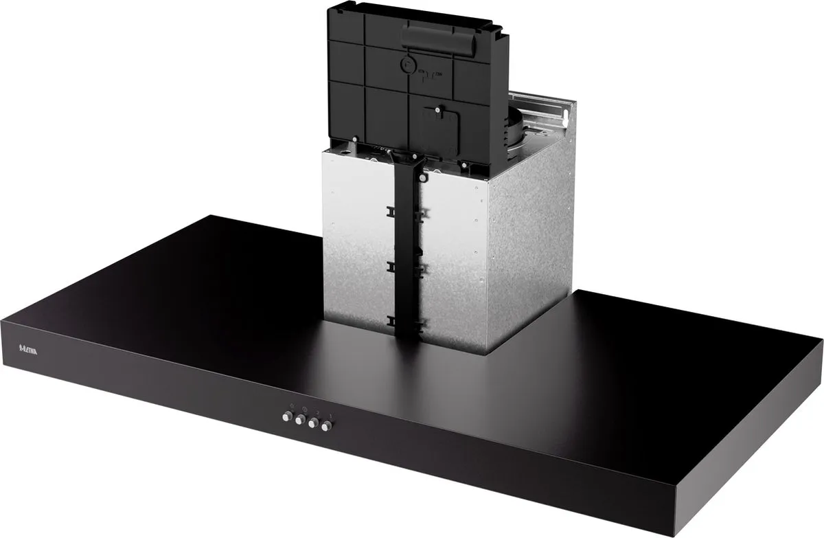 Etna AB290ZT Blokmodel Schouwkap 90cm - Zwart - 620 m³/u