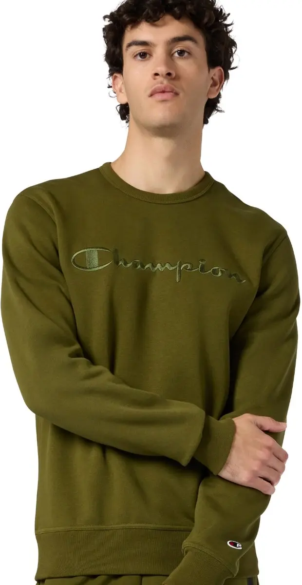 Champion Crewneck Sweatshirt Heren - Olijfgroen M