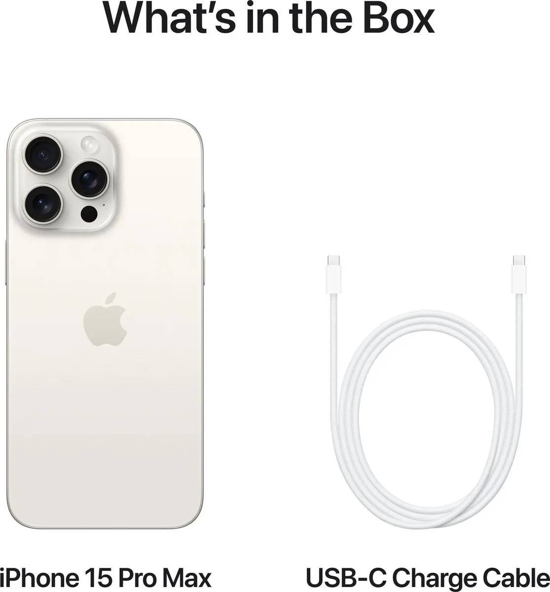 Apple iPhone 15 Pro Max MU7H3ZD/A - 1TB - Wit Titanium
