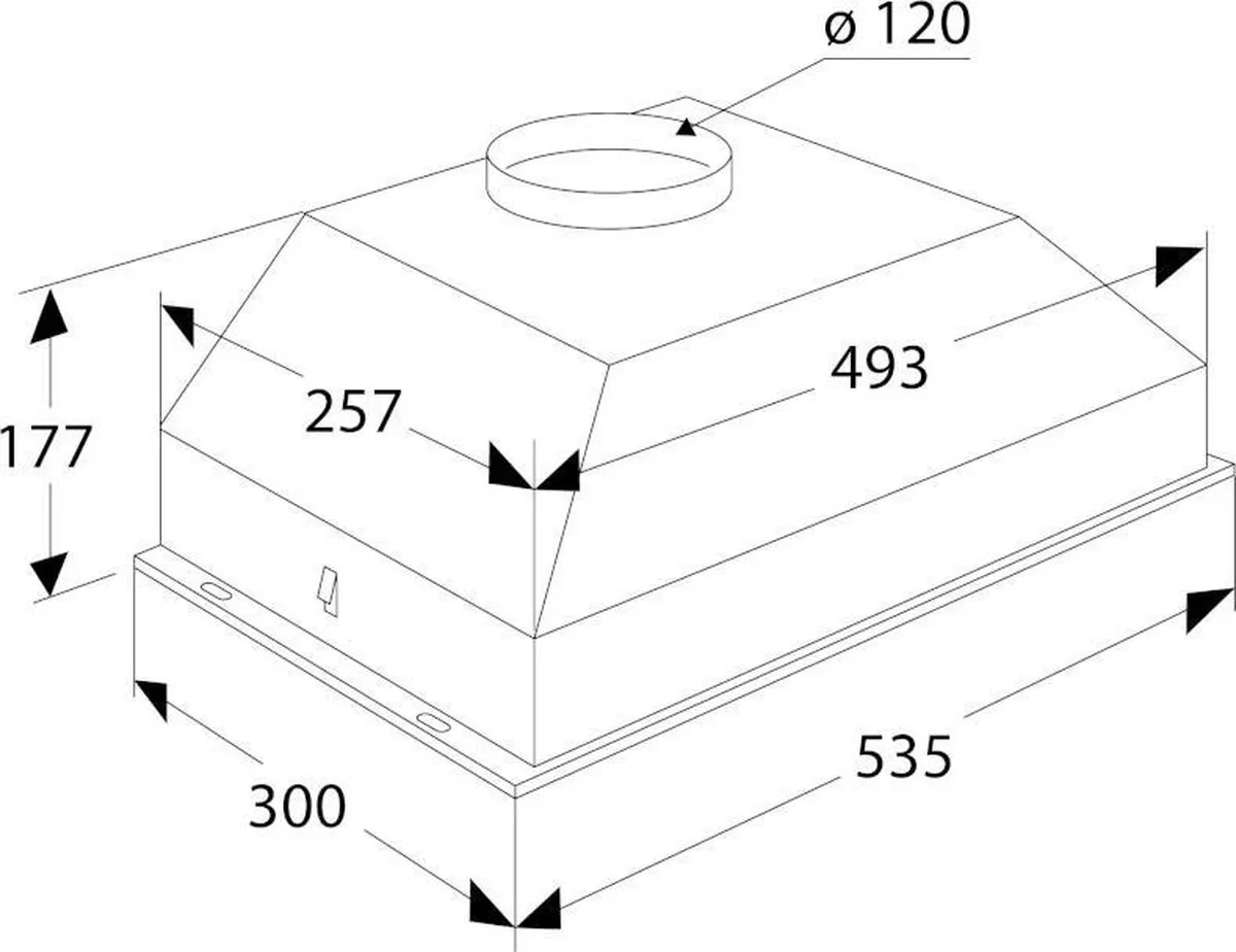 Etna AI553RVS Inbouw Afzuigkap 53cm - 425m³/h Grijs