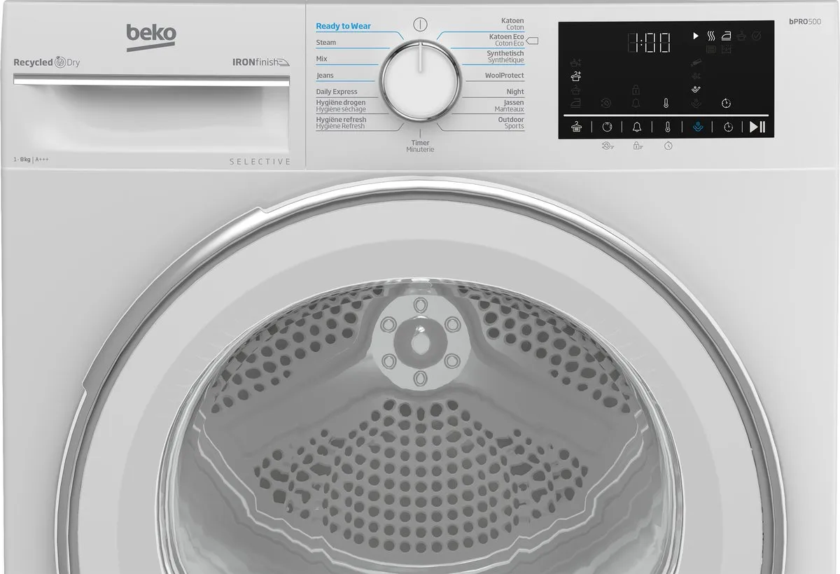 Beko B5T68243W2 Warmtepompdroger 8kg - Wit - afbeelding 6 van 6