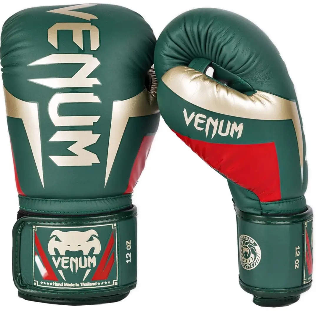 Venum Elite Special Edition Bokshandschoenen 16 OZ - Groen/Goud - afbeelding 6 van 6
