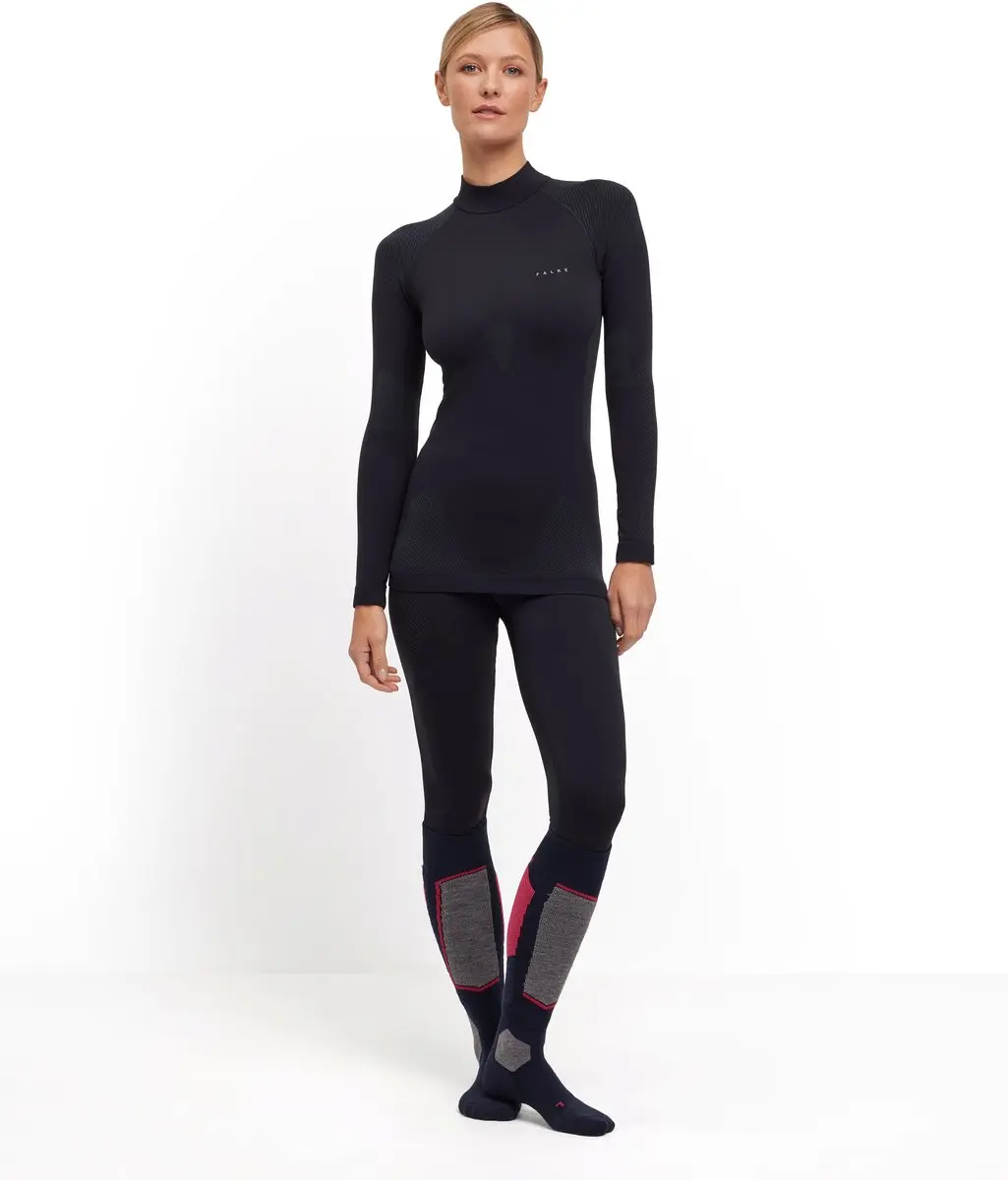 Falke Warm Turtleneck Shirt Dames XS - Zwart