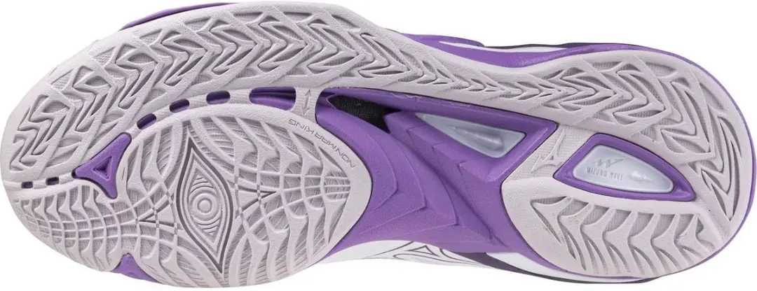 Mizuno Wave Mirage 5 Dames Indoorschoenen - 38 - Wit/Paars