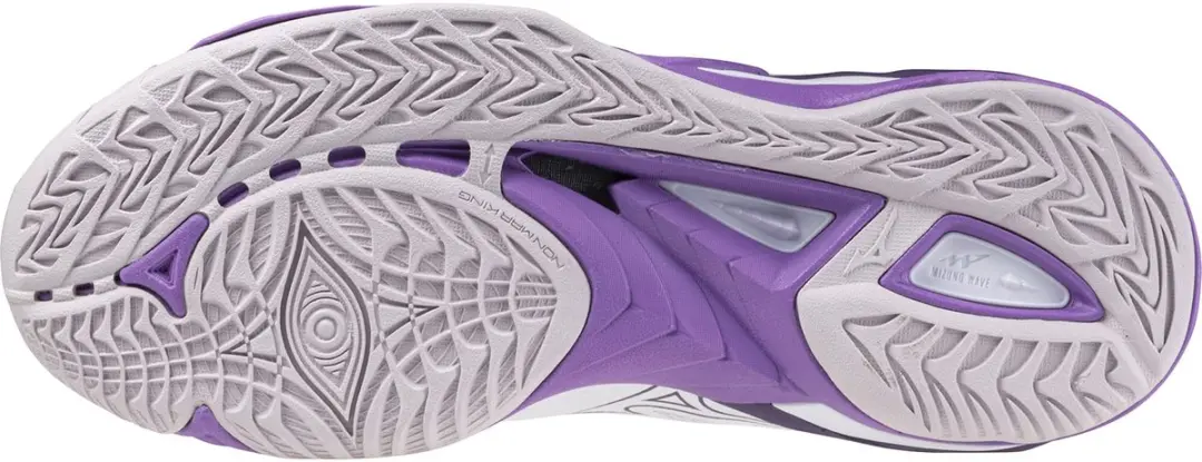 Mizuno Wave Mirage 5 Dames Indoorschoenen - 38 - Wit/Paars
