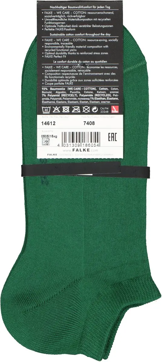 Falke Family Heren Enkelsokken Groen - 39-42