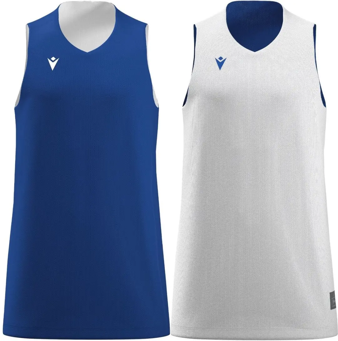 Macron Idaho Reversible Shirt Kinderen 140 - Royal/Wit