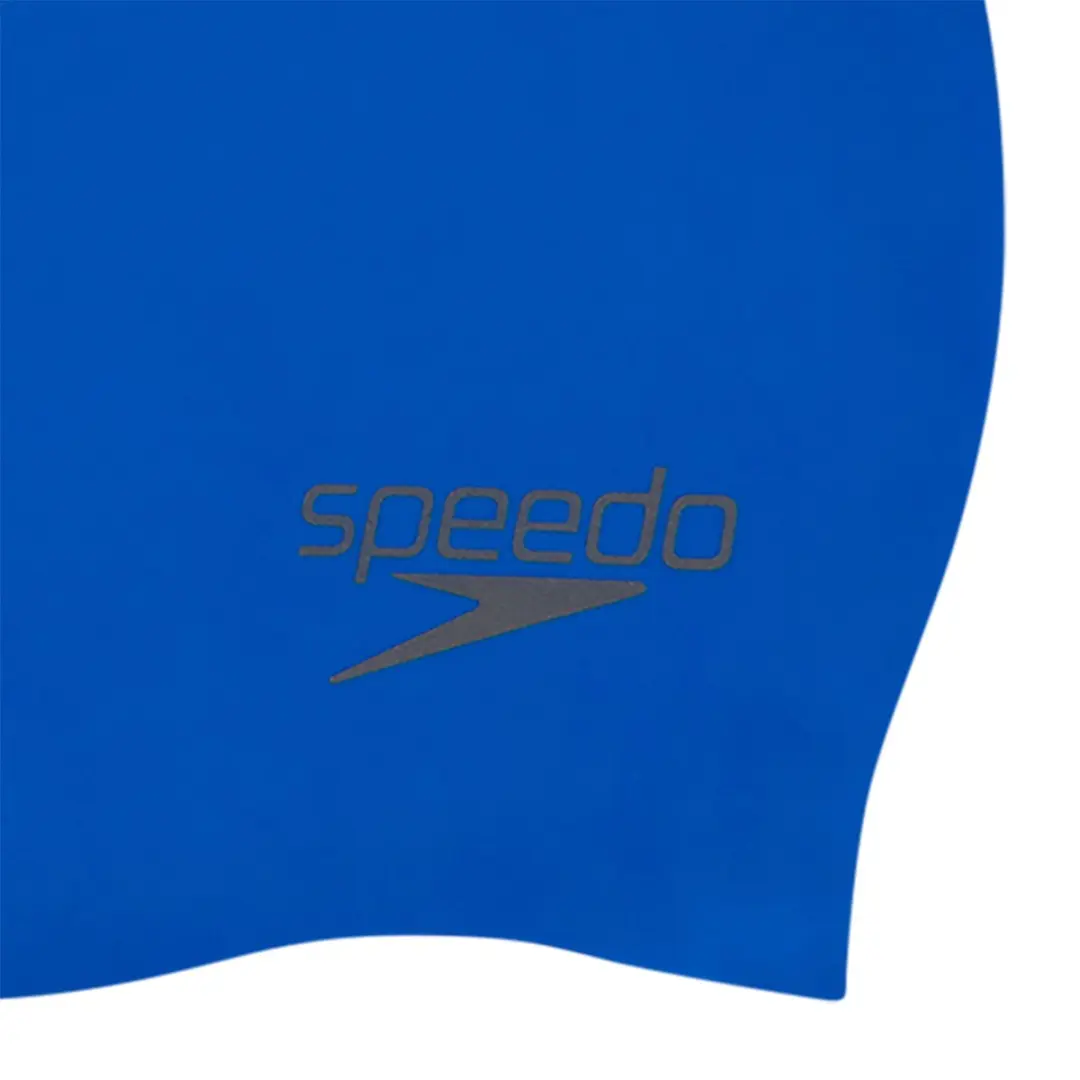 Speedo Plain Moulded Silicone Cap - Blauw