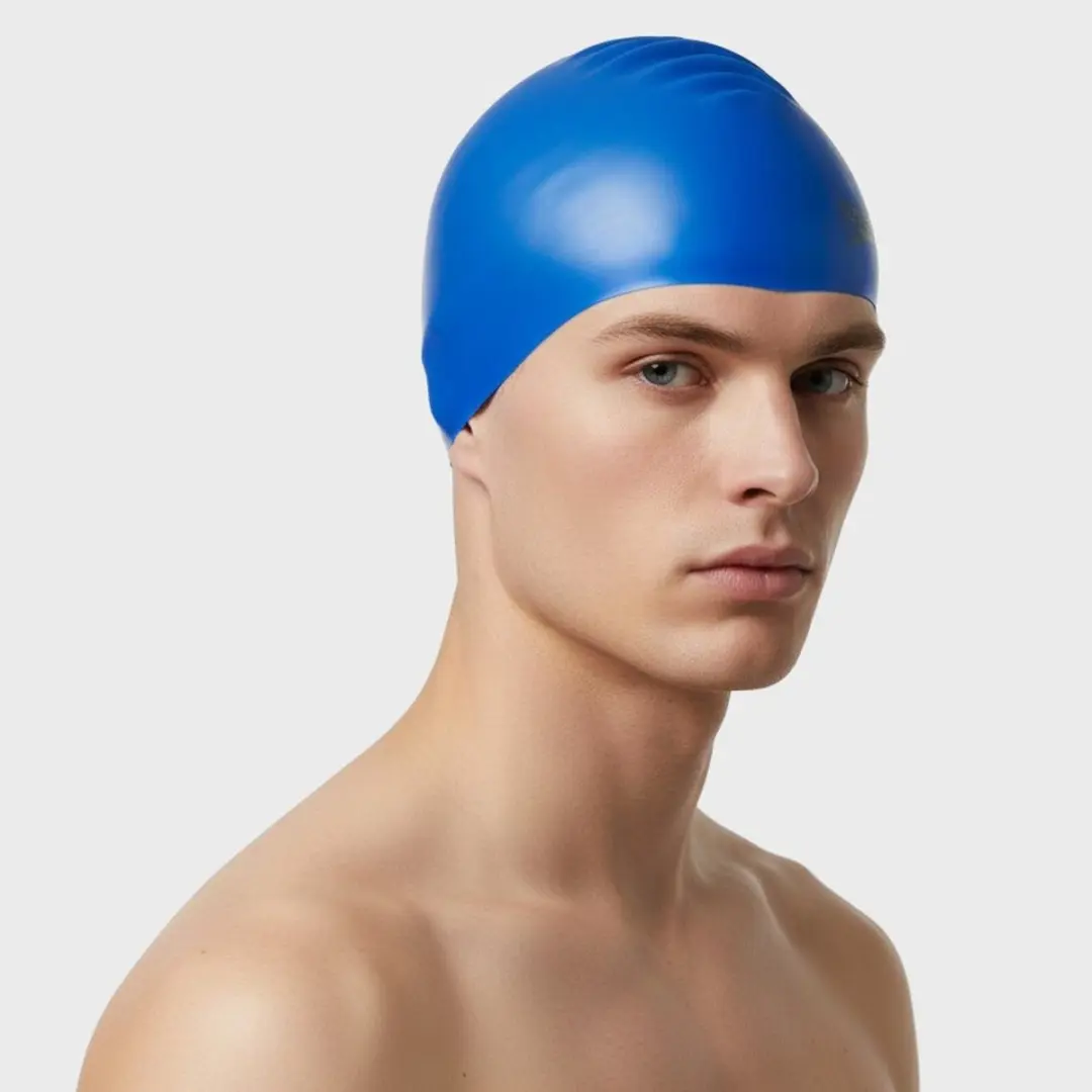 Speedo Plain Moulded Silicone Cap - Blauw