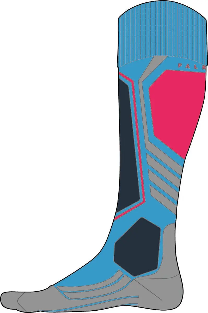 Falke SK2 Wool Skisokken Dames - 35/36 Blauw