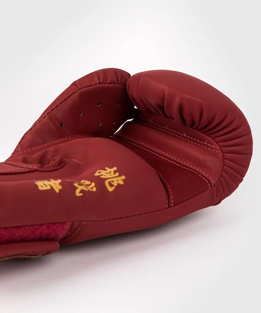 Venum Serpenti Bokshandschoenen 12 oz - Bordeaux Rood/Goud