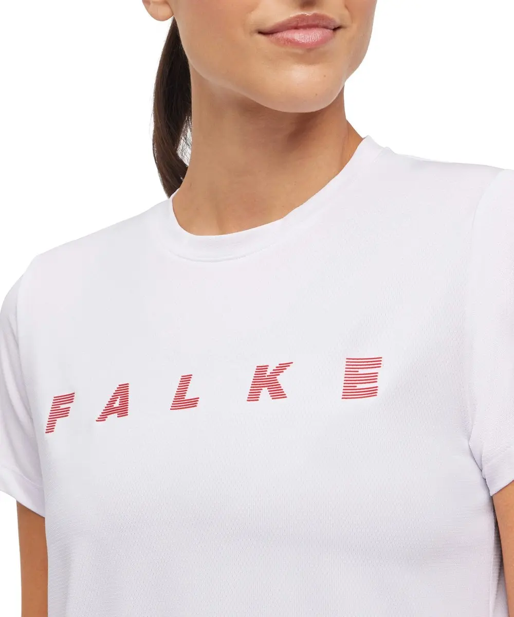 Falke Training Logo Shirt Dames - Kortmouws - Wit - M