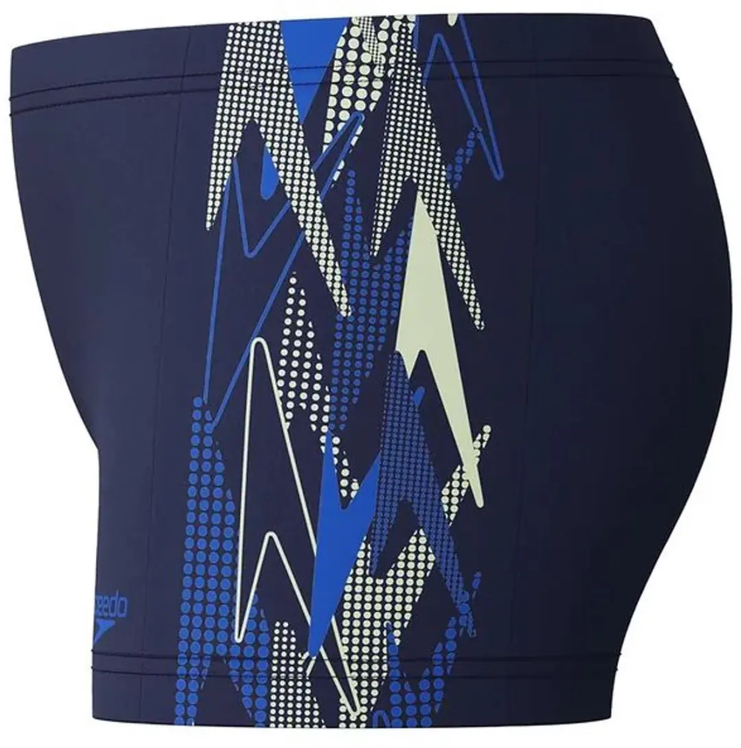 Speedo Plastisol Placement Zwemboxer Jongens 140 - Navy/Blauw/Groen