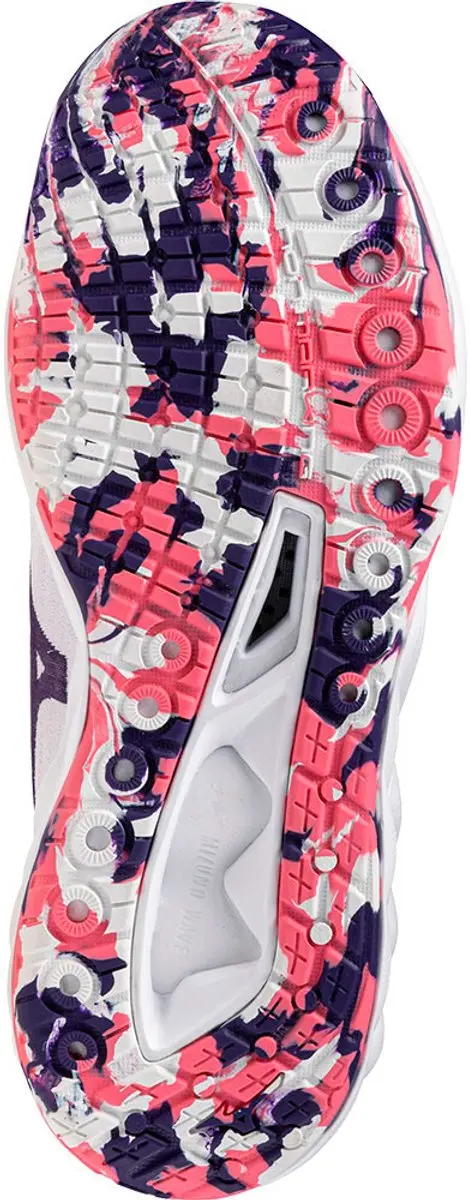 Mizuno Wave Luminous 3 Dames Sportschoenen 42.5 - Wit/VioletIndigo/CamelliaRos