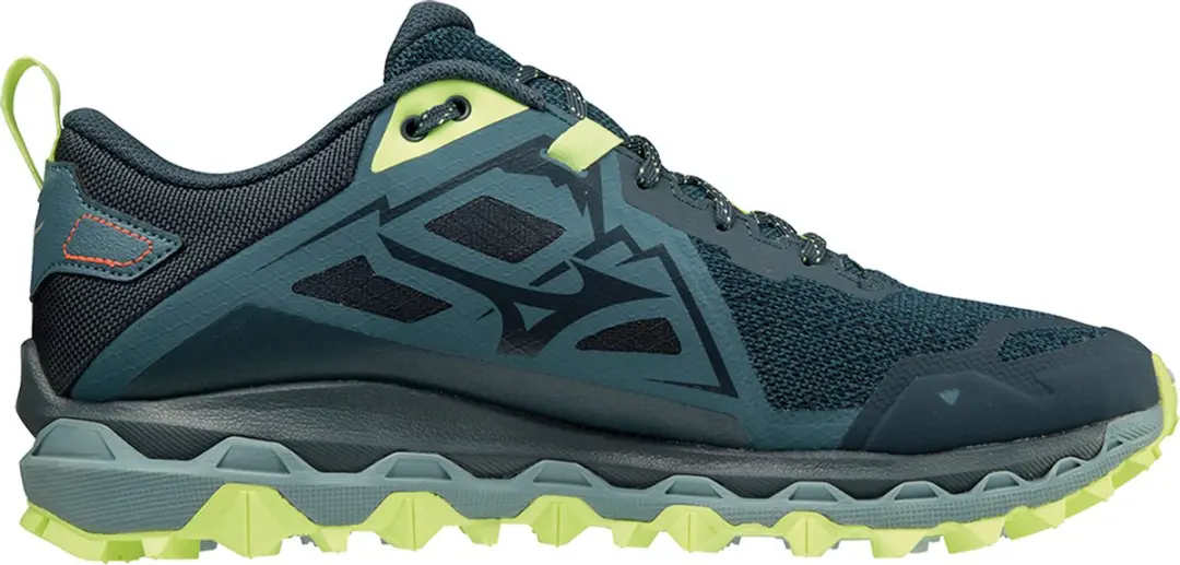 Mizuno Wave Mujin 8 Sportschoenen - Maat 43 - Blauw/Grijs/Lichtgroen