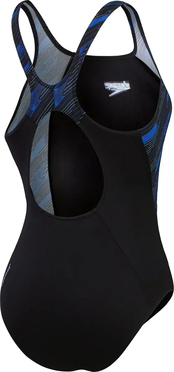 Speedo HyperBoom Splice Muscleback Sportbadpak 38 - Zwart/Blauw