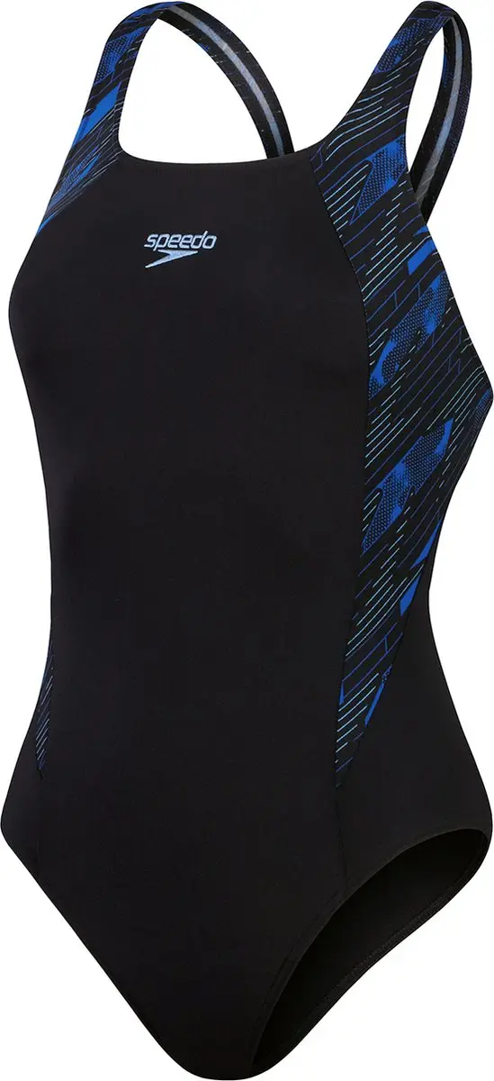 Speedo HyperBoom Splice Muscleback Sportbadpak 38 - Zwart/Blauw