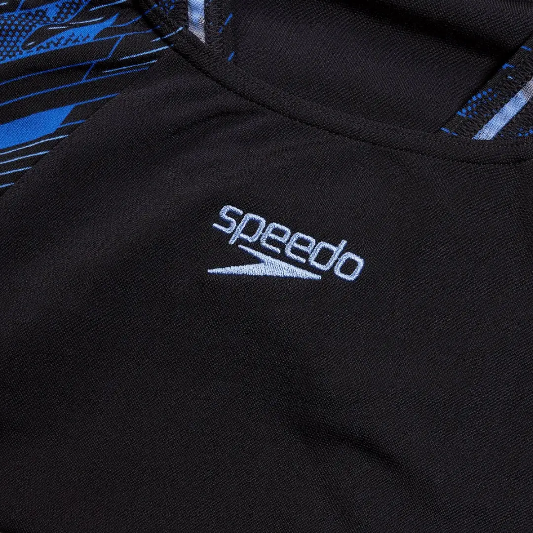 Speedo HyperBoom Splice Muscleback Sportbadpak 38 - Zwart/Blauw