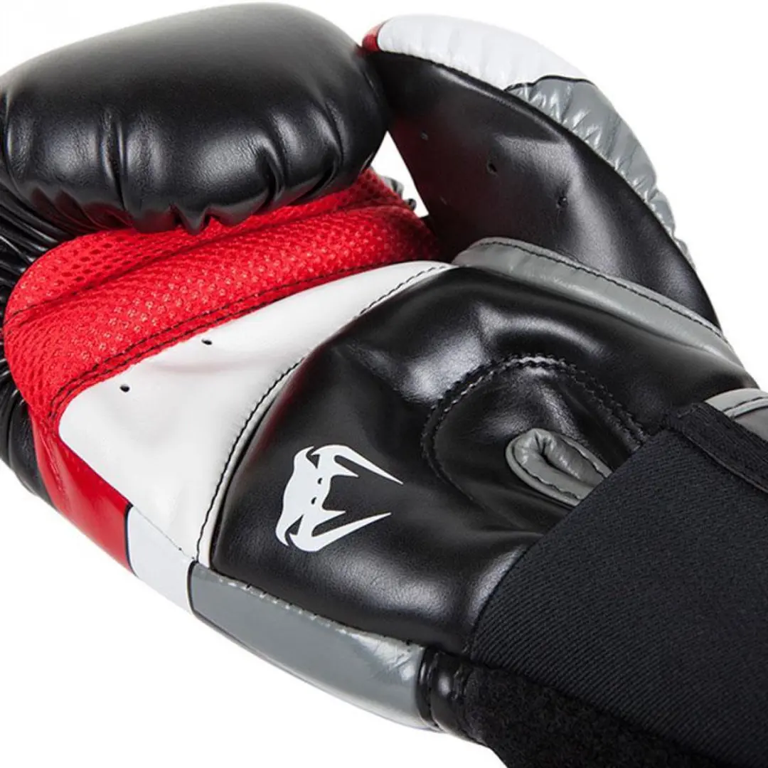 Venum Elite Bokshandschoenen 10 OZ - Zwart/Rood/Grijs
