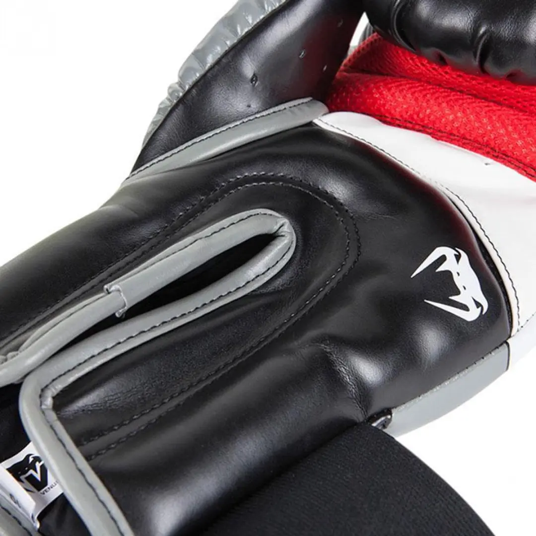 Venum Elite Bokshandschoenen 10 OZ - Zwart/Rood/Grijs