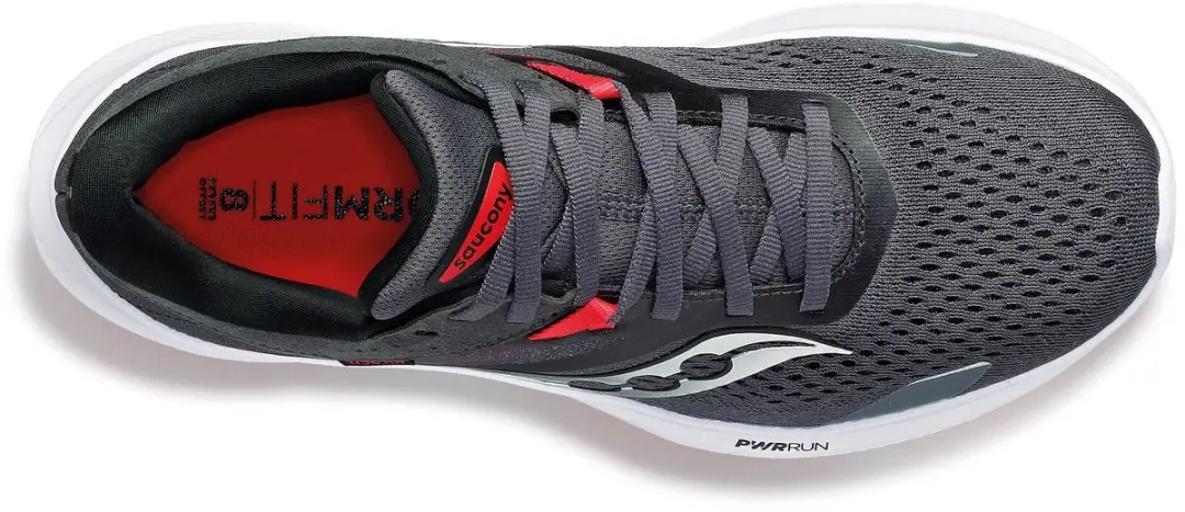 Saucony Ride 16 Dames Hardloopschoenen - 36 - Donkergrijs/Zilver/Rood