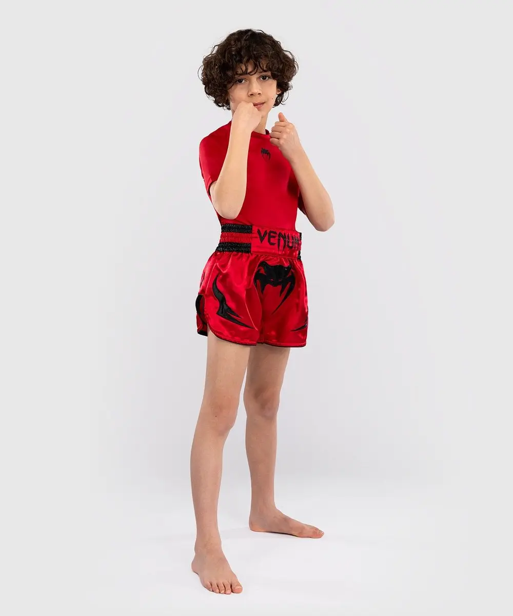 Venum Inferno Kids Muay Thai Shorts 128 - Rood/Zwart