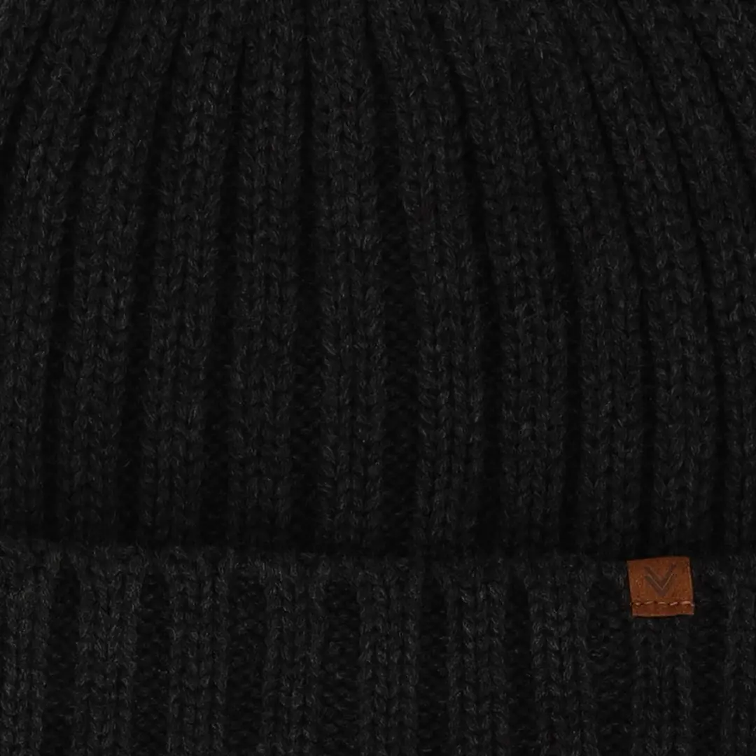 Sarlini Knit Muts Antracites Melange - One Size