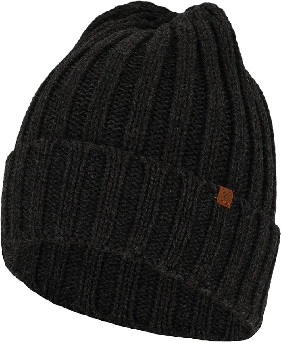 Sarlini Knit Muts Antracites Melange - One Size