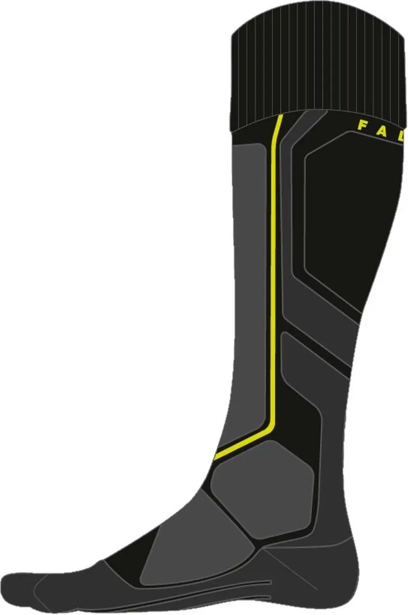 Falke SB2 Skisokken Heren - Dikke Wol - Zwart - Maat 37-38