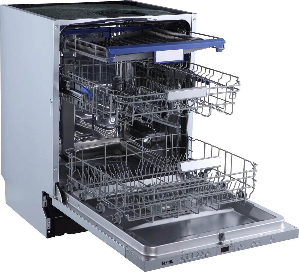 Etna VW742N Inbouw Vaatwasser 60cm - 14 Couvets - Zilvergrijs