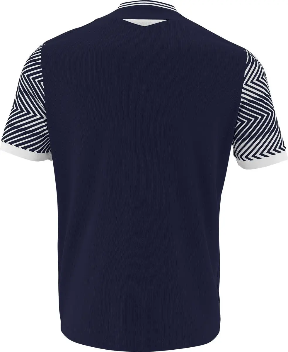 Macron Tureis Heren Shirt Korte Mouw - Marine/Wit 4XL