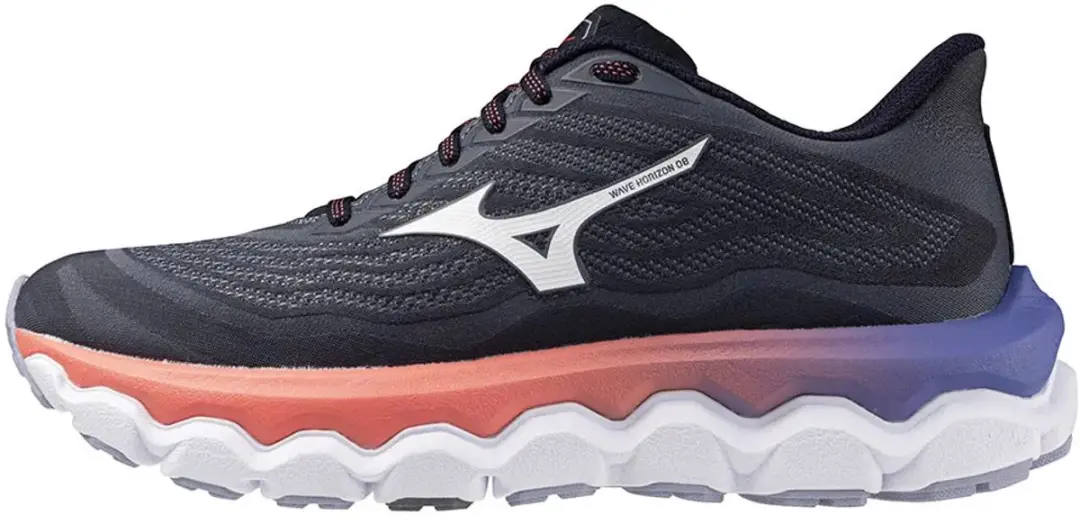 Mizuno Wave Horizon 8 Hardloopschoenen 43 - Blauw/Zwart