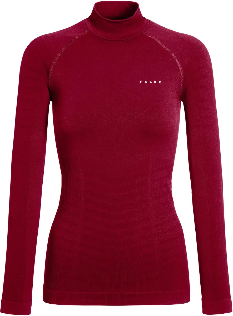 Falke Maximum Warm High Neck Dames Shirt - L - Rood