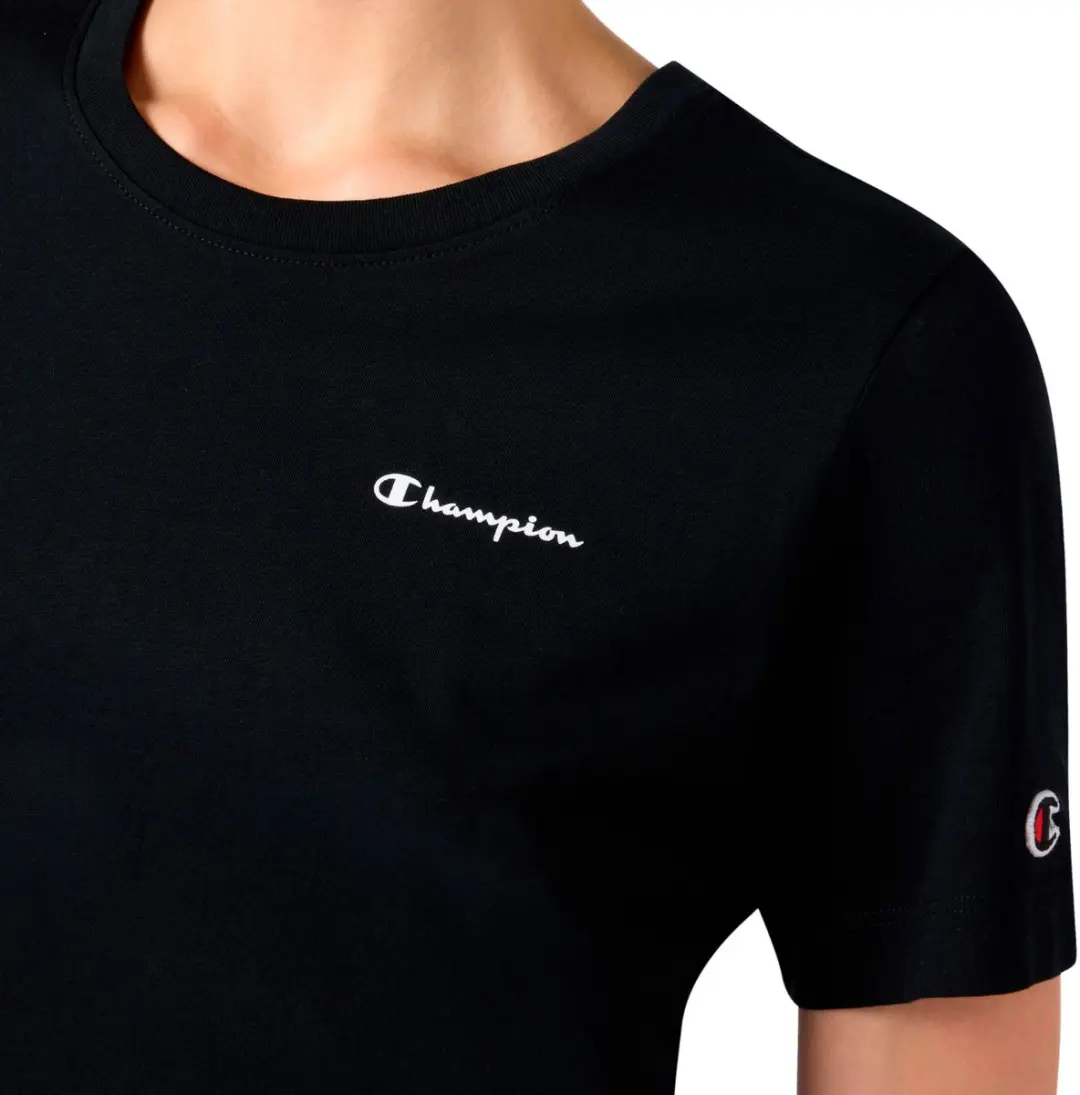 Champion T-shirt Dames Short Sleeve Zwart - M