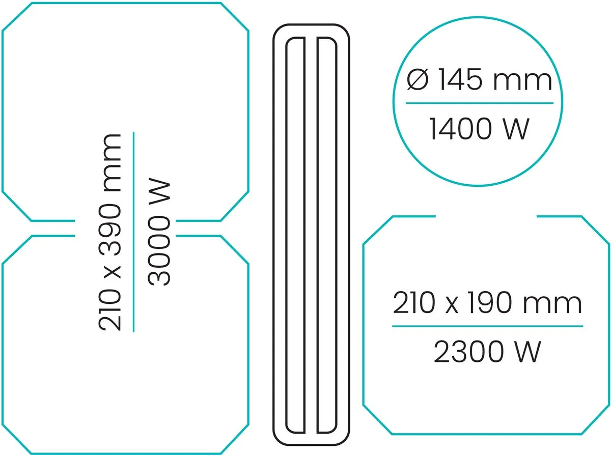 Etna AKI870ZT Inductiekookplaat 80cm Zwart - 4 Zones