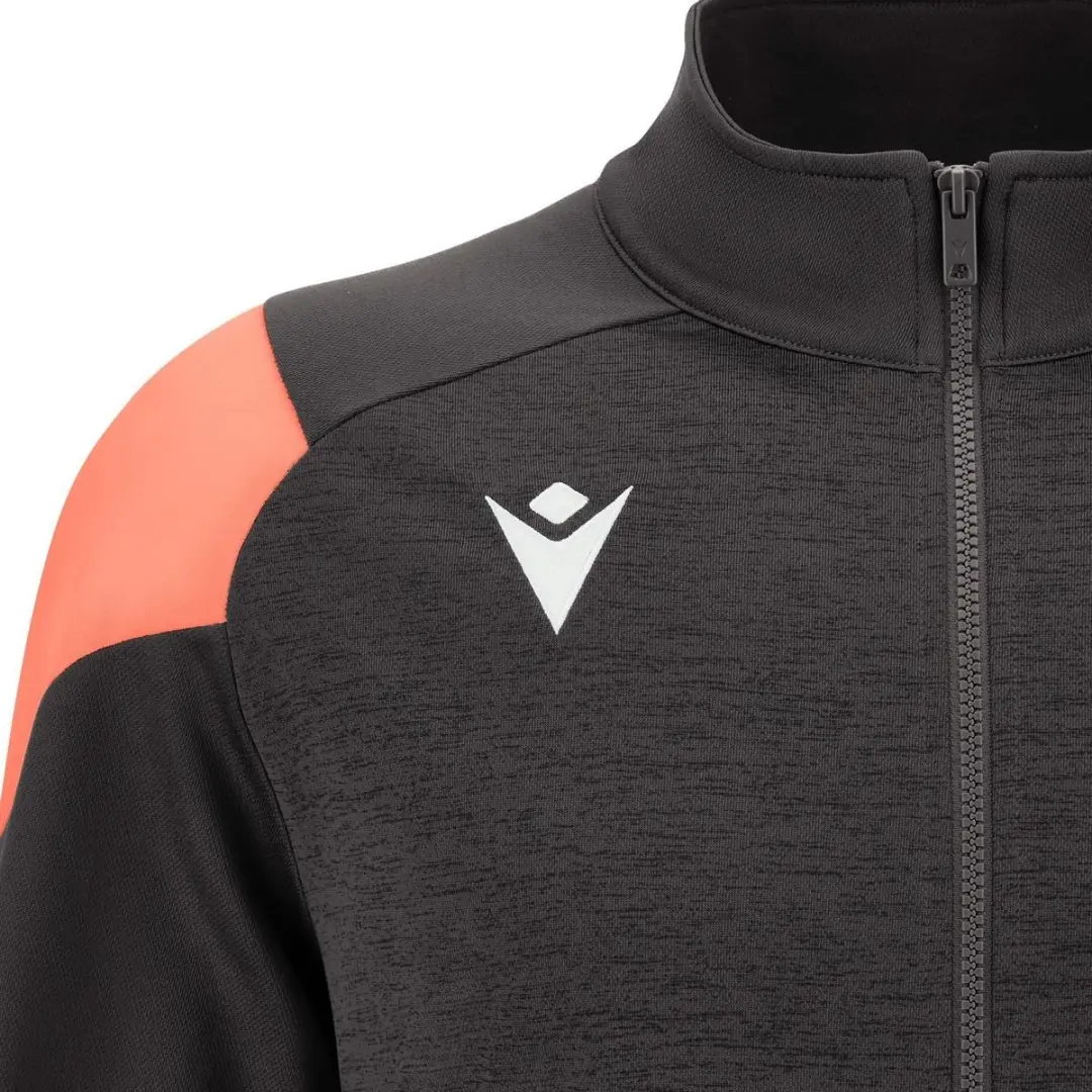 Macron Glory Vanir Top Full Zip Kinderen 140 - Antraciet/Coral Fluor